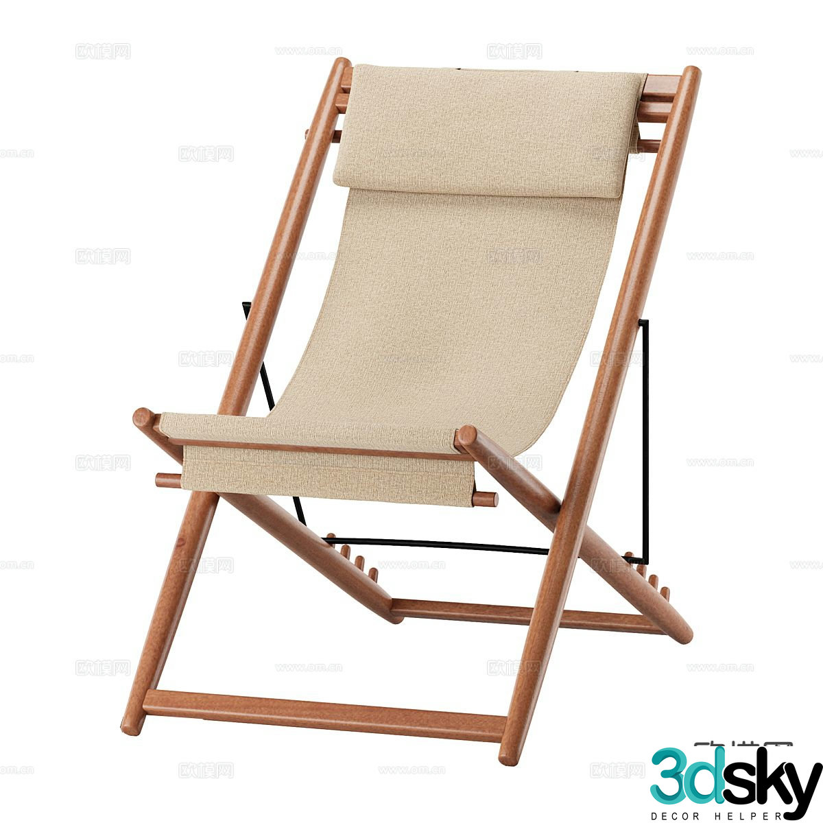wabi-sabi chair leisure chair folding chair 3d model