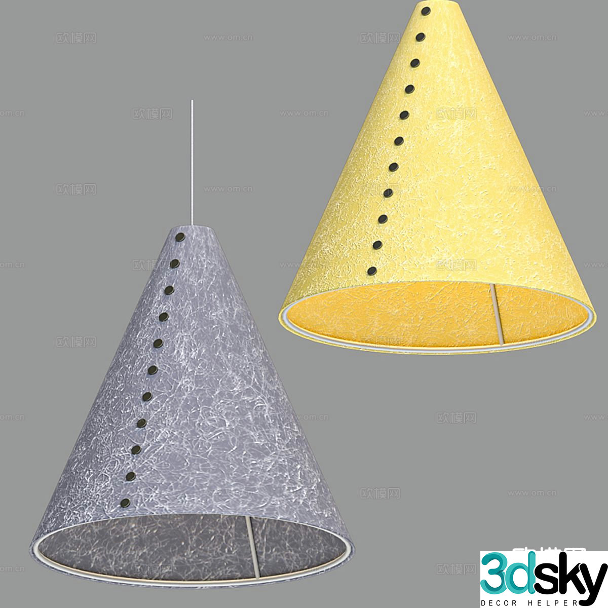 Simple chandelier bedside small chandelier 3d model