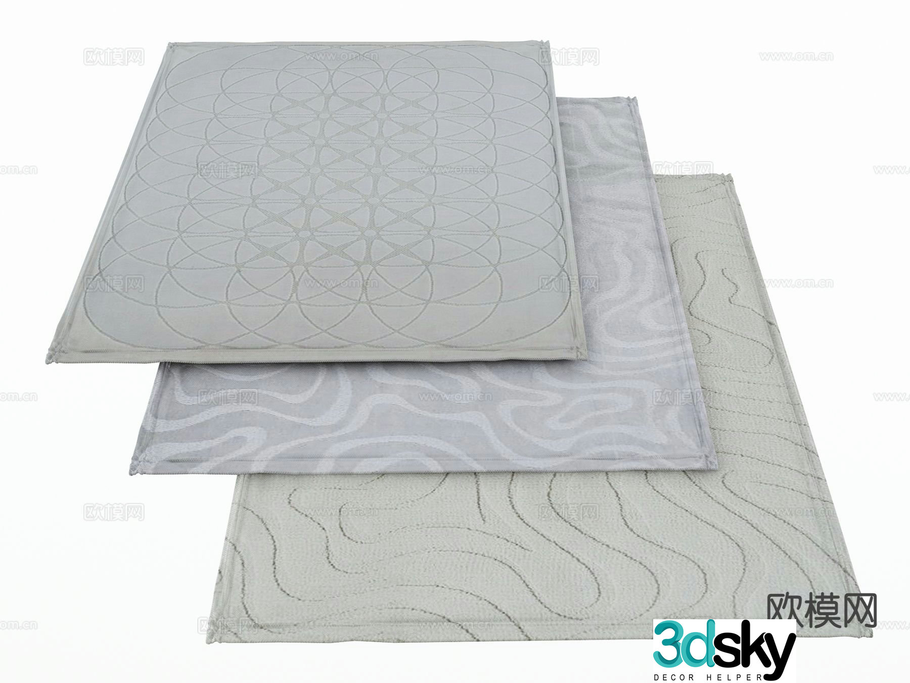 Modern abstract carpet 3d model