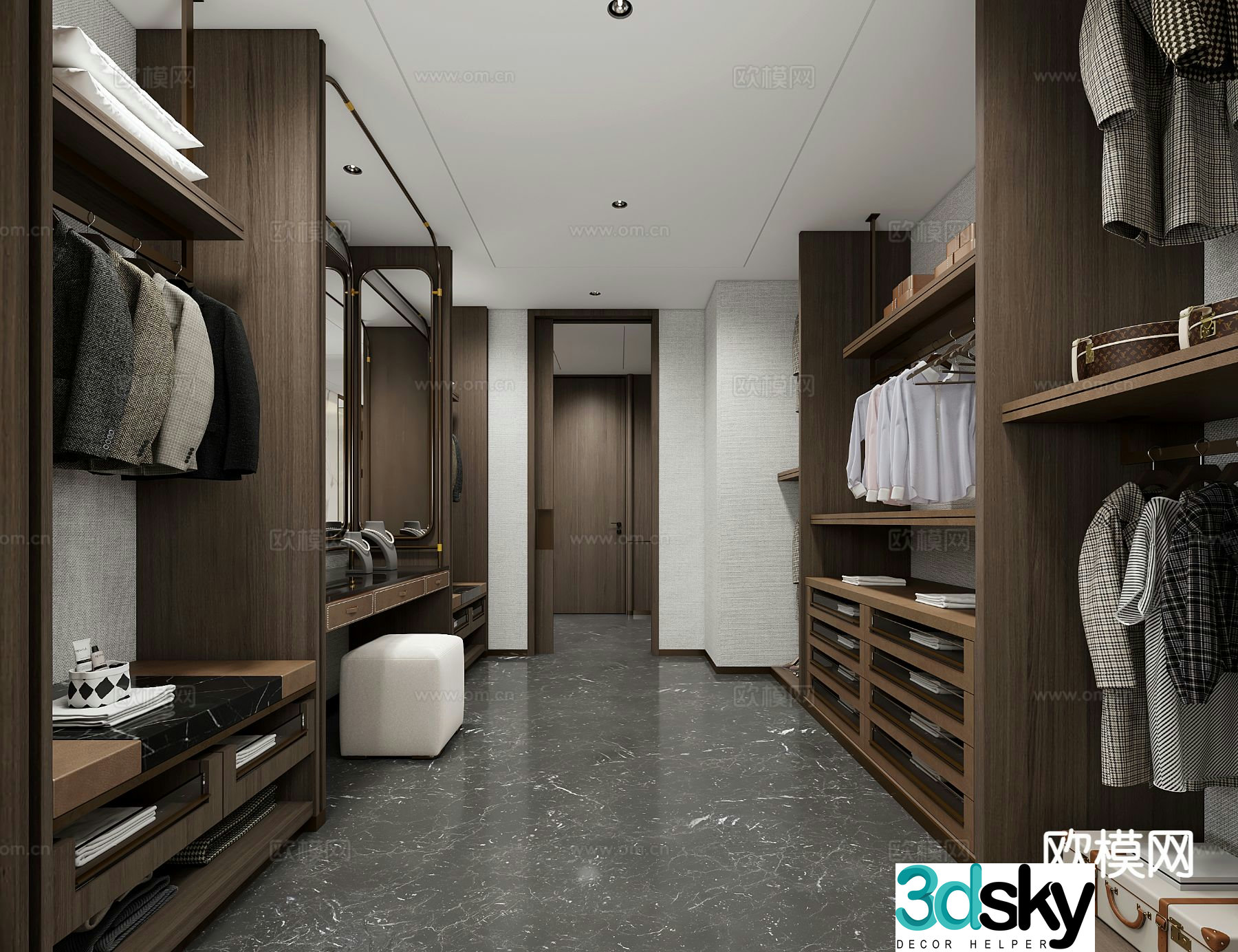 Modern cloakroom 3d model
