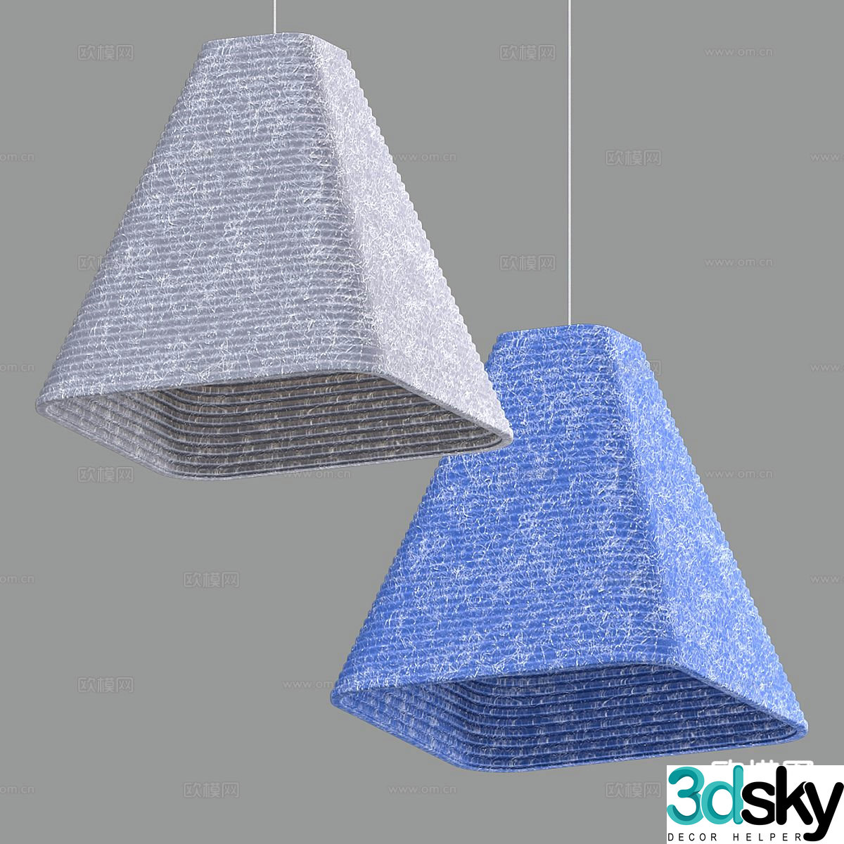 Simple chandelier geometric chandelier 3d model