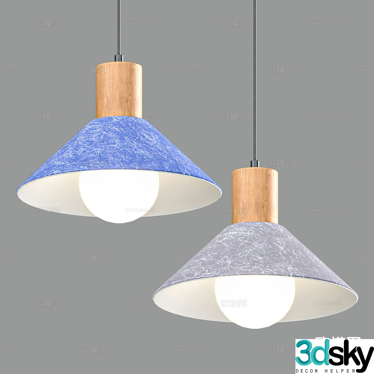 Nordic chandelier simple chandelier 3d model