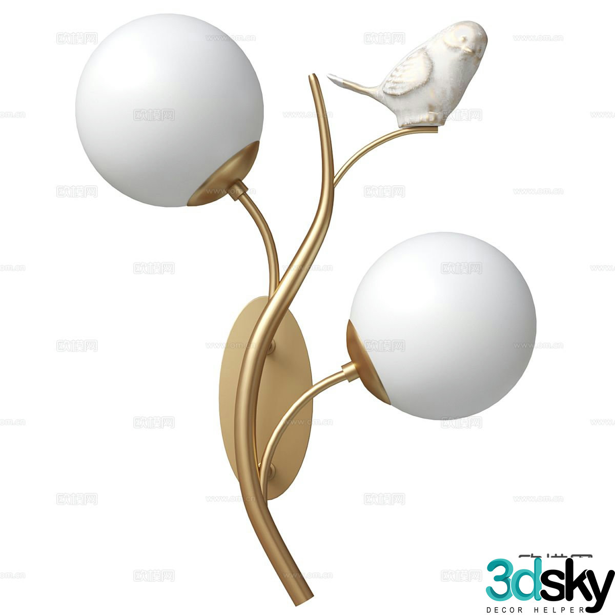 Light luxury wall lamp 3D model