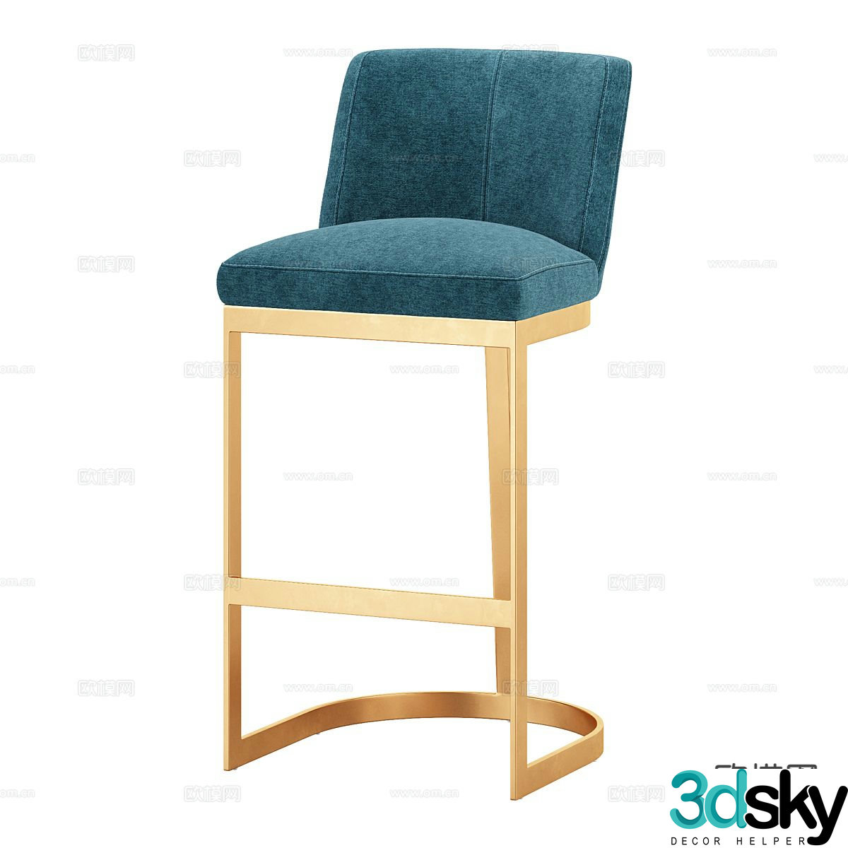 Modern bar stool bar stool high stool 3d model