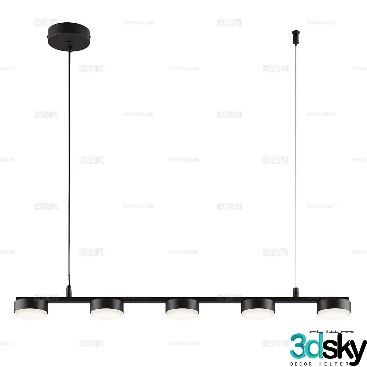 Simple chandelier hall chandelier 3d model