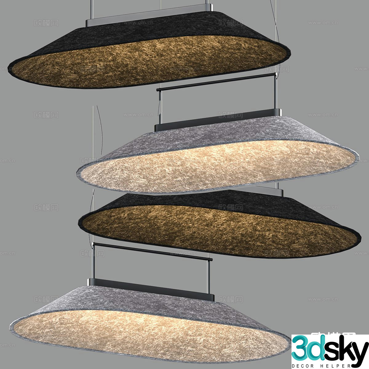 Nordic chandelier simple chandelier 3d model