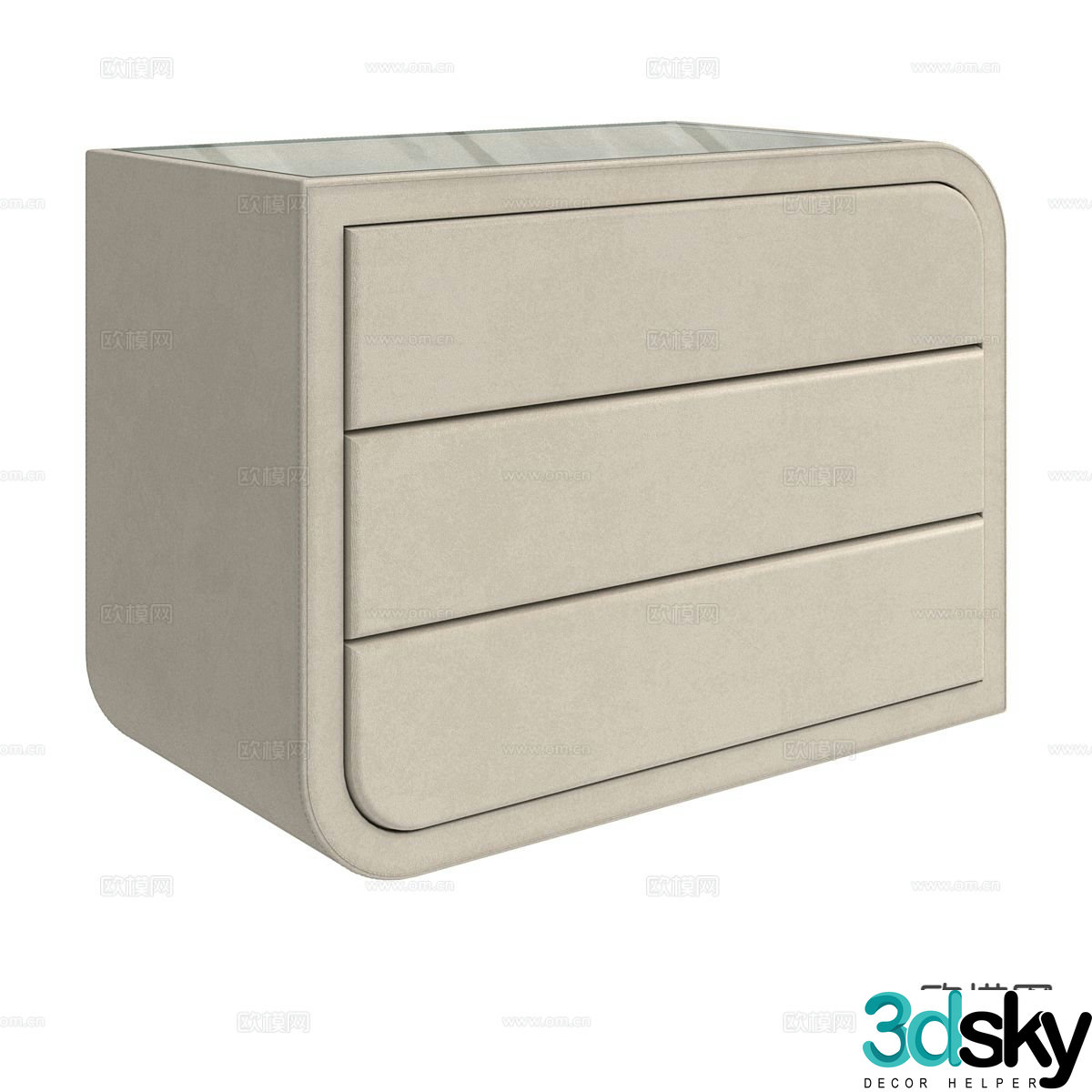 Modern bedside table 3d model