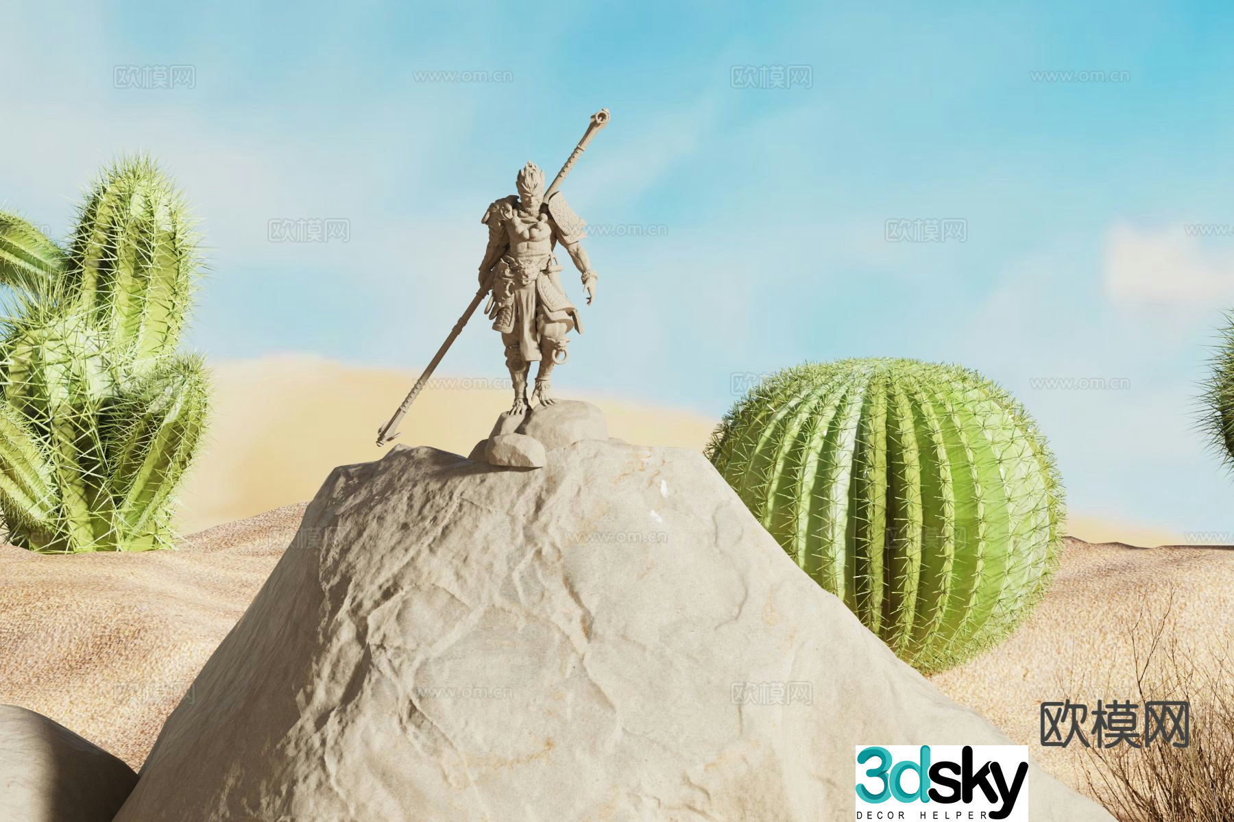 Outdoor desert landscape Desert Wukong 3D model