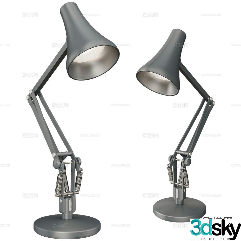 Anglepoise adjustable desk lamp 3d model