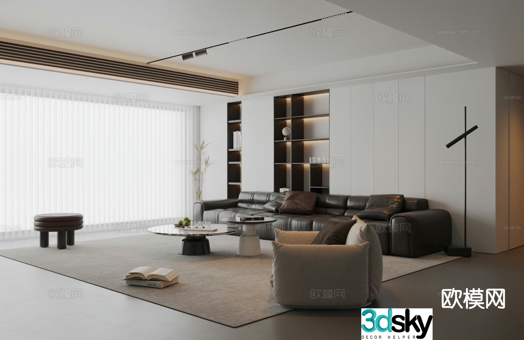 Modern living room 3d model