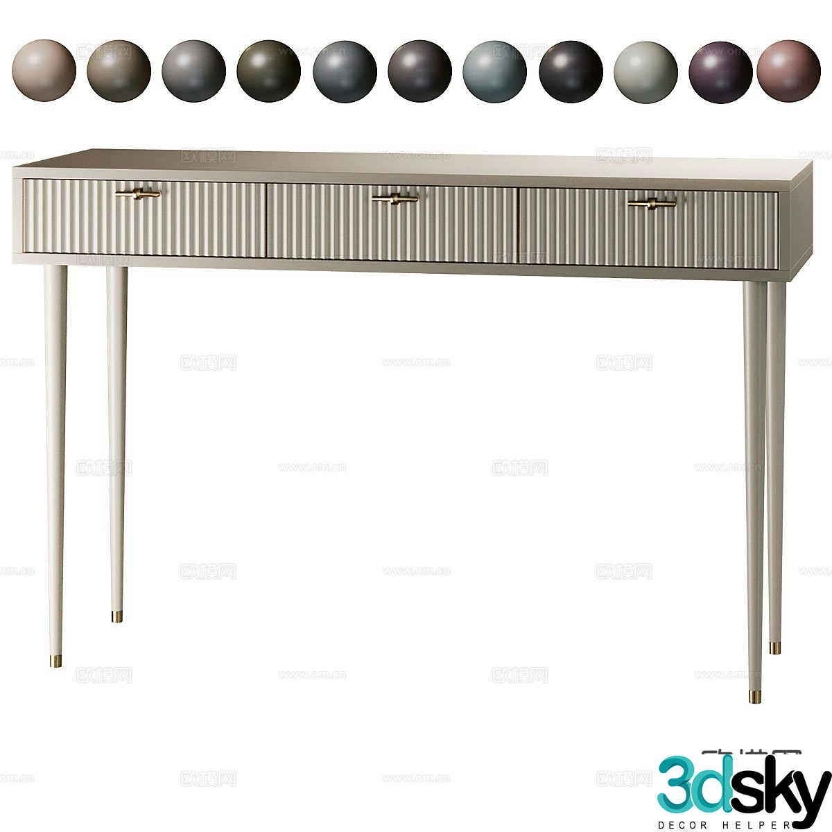 modern desk writing desk 3d model