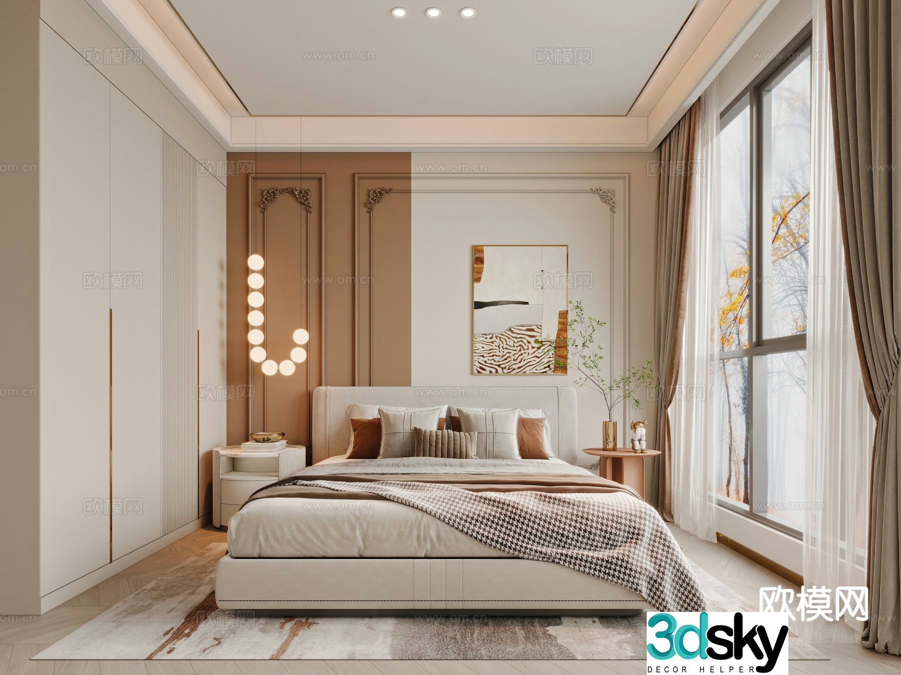 French bedroom second bedroom 3d model
