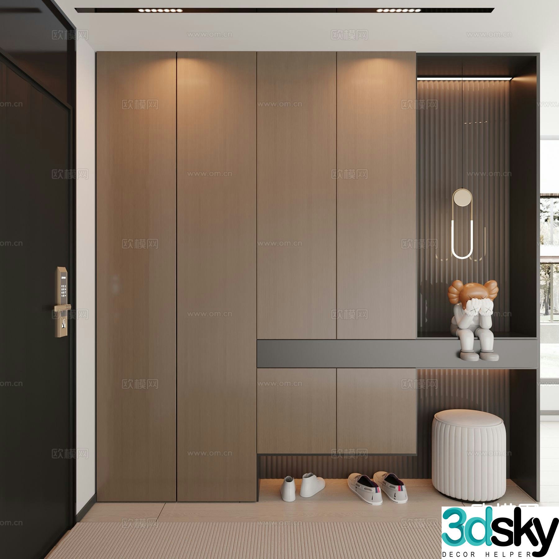 Italian style entrance hall entrance hall 3D model