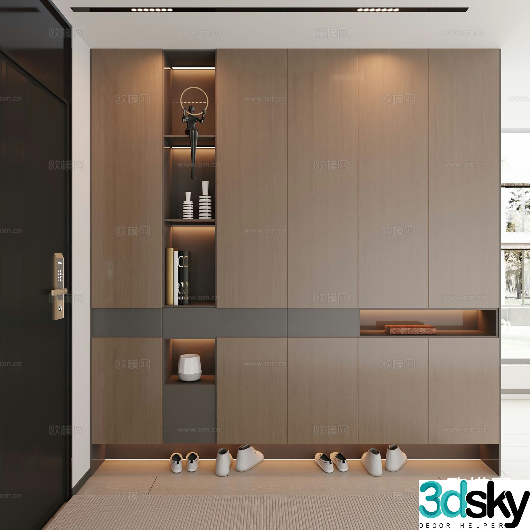 Entrance shoe cabinet Entry shoe cabinet 3D model