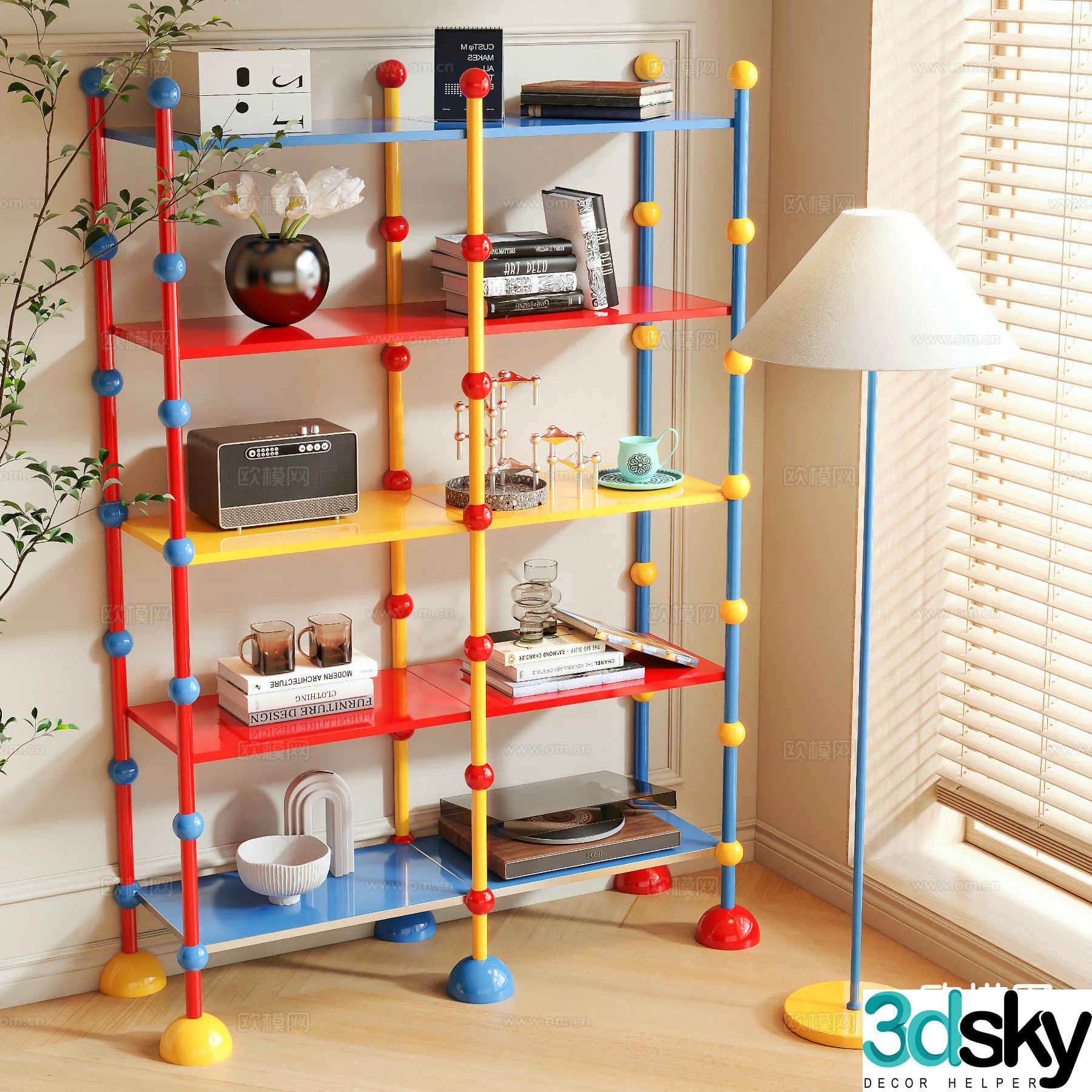 memphis storage rack 3d model