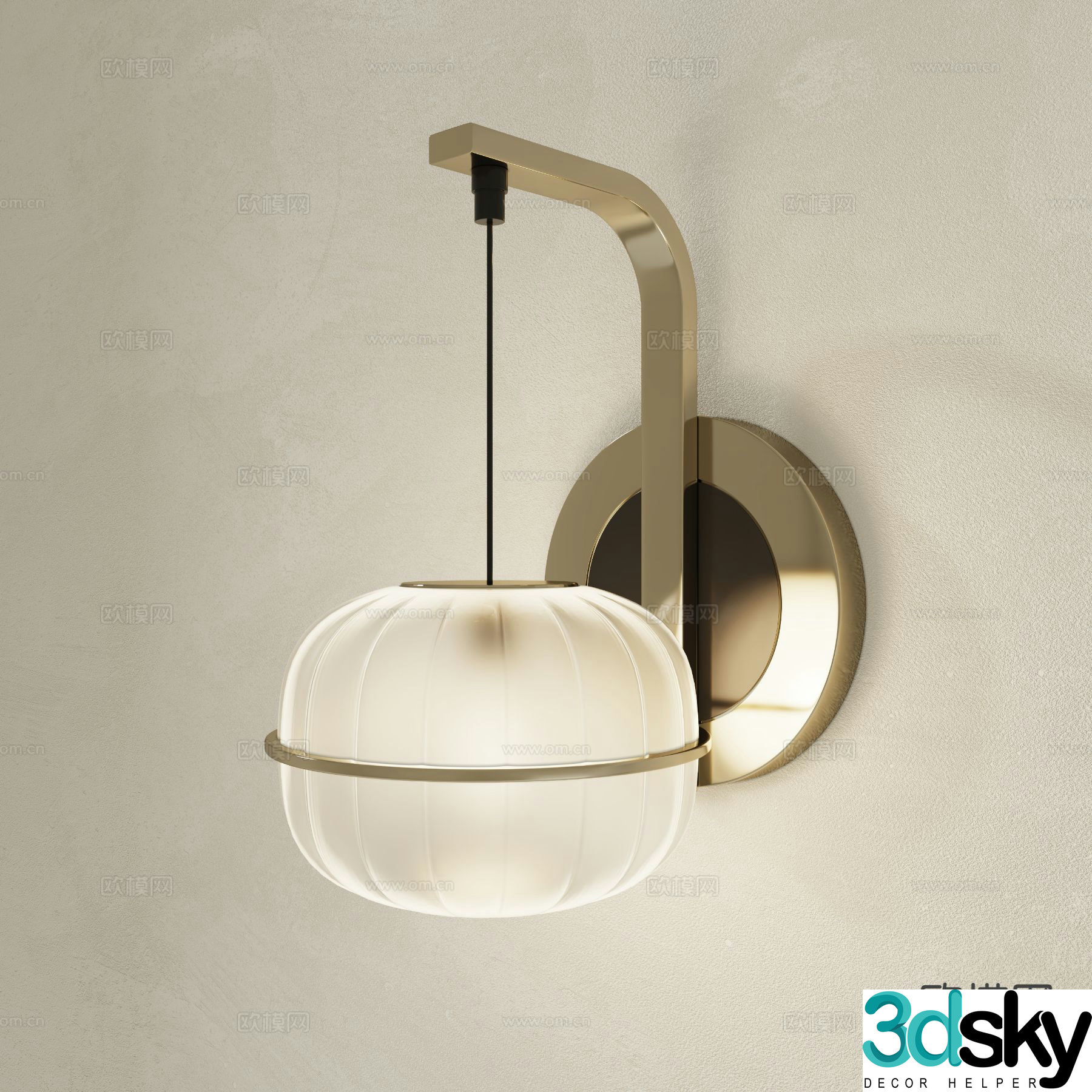 Modern wall light 3d model