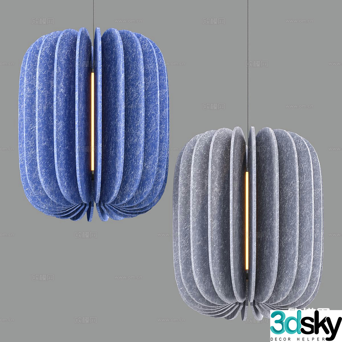 Nordic chandelier simple chandelier 3d model