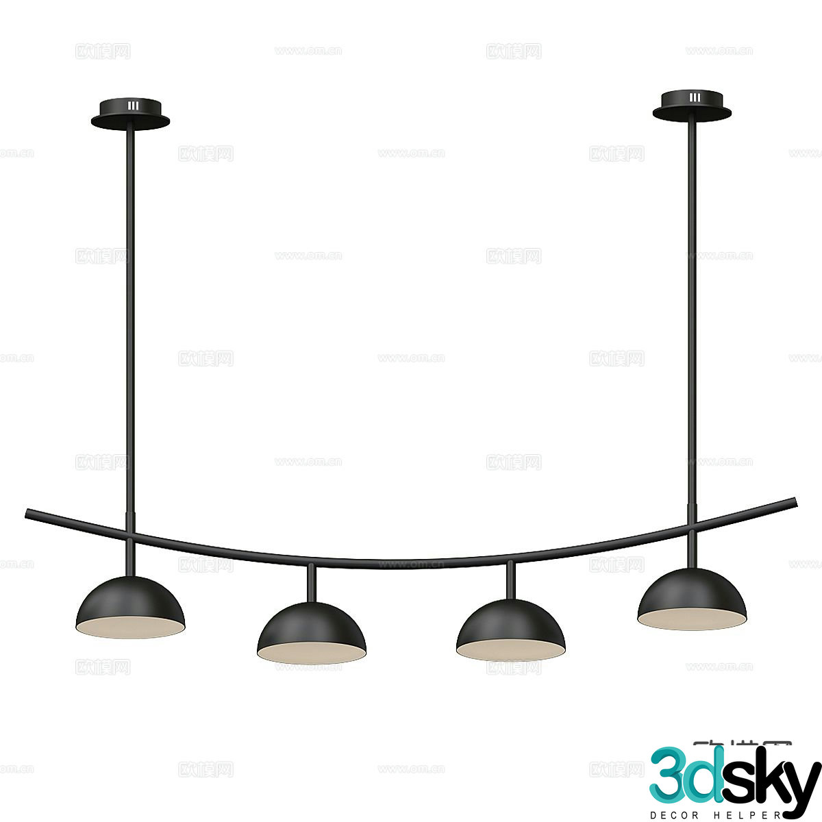 Simple chandelier hall chandelier 3d model