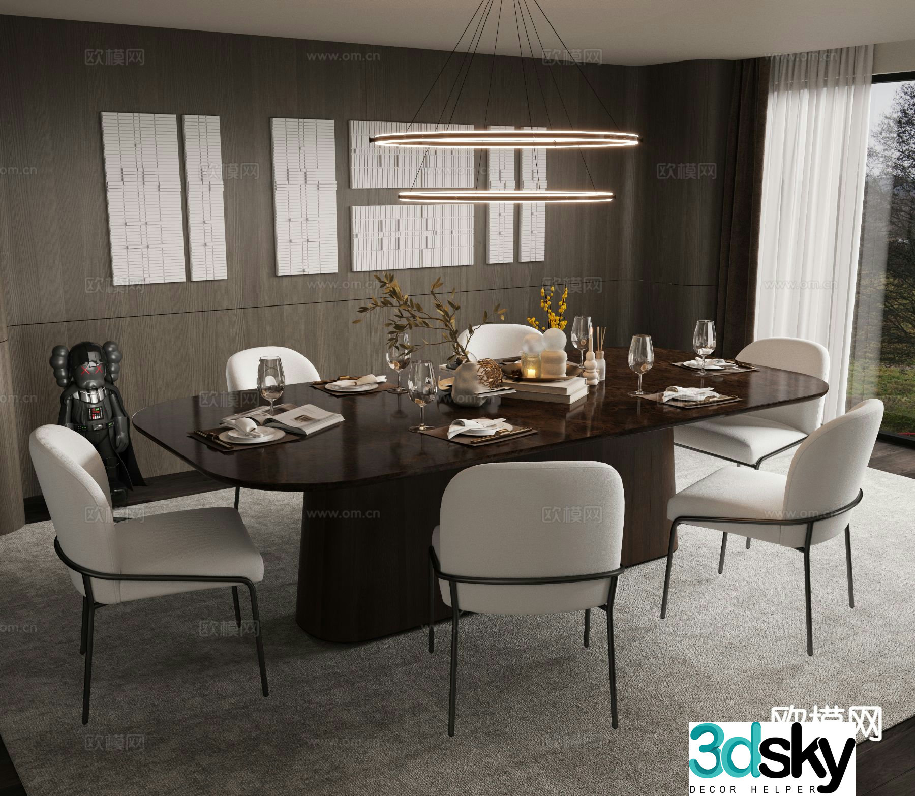 Modern restaurant 3d model