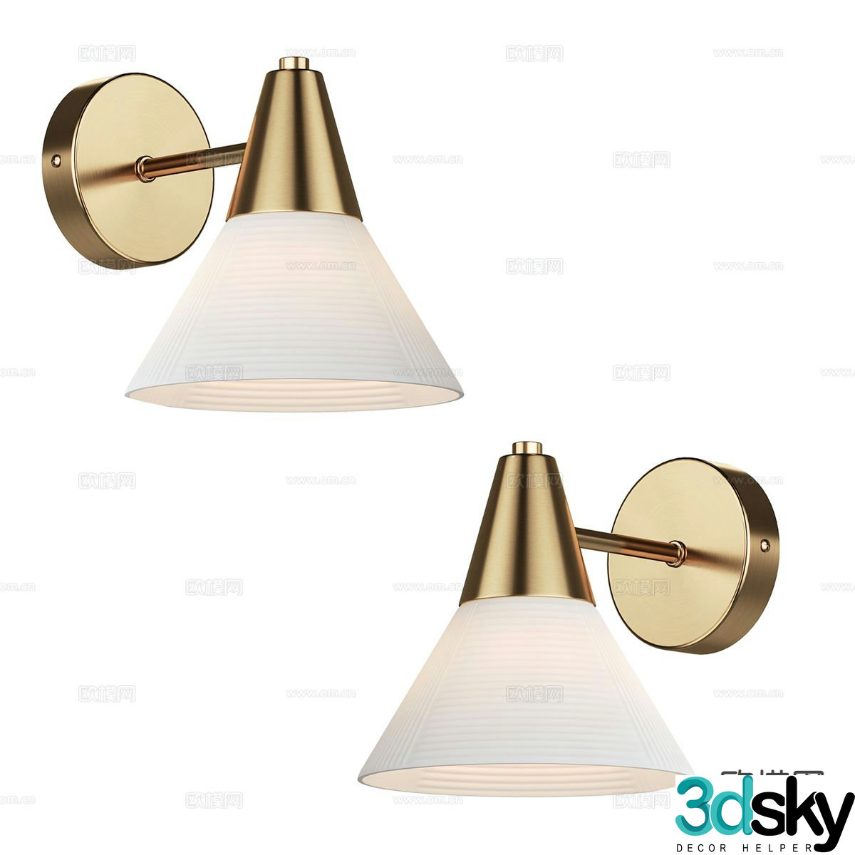 Light luxury wall lamp 3D model