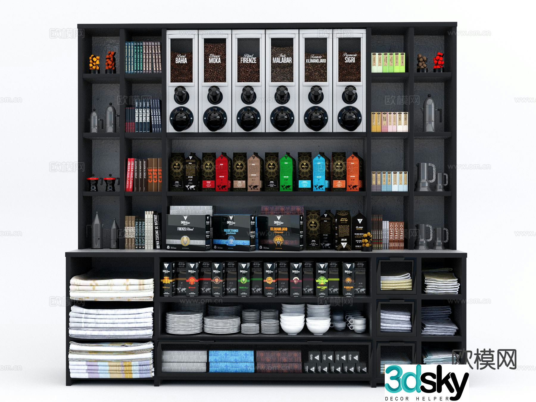 Coffee cabinet console 3d model
