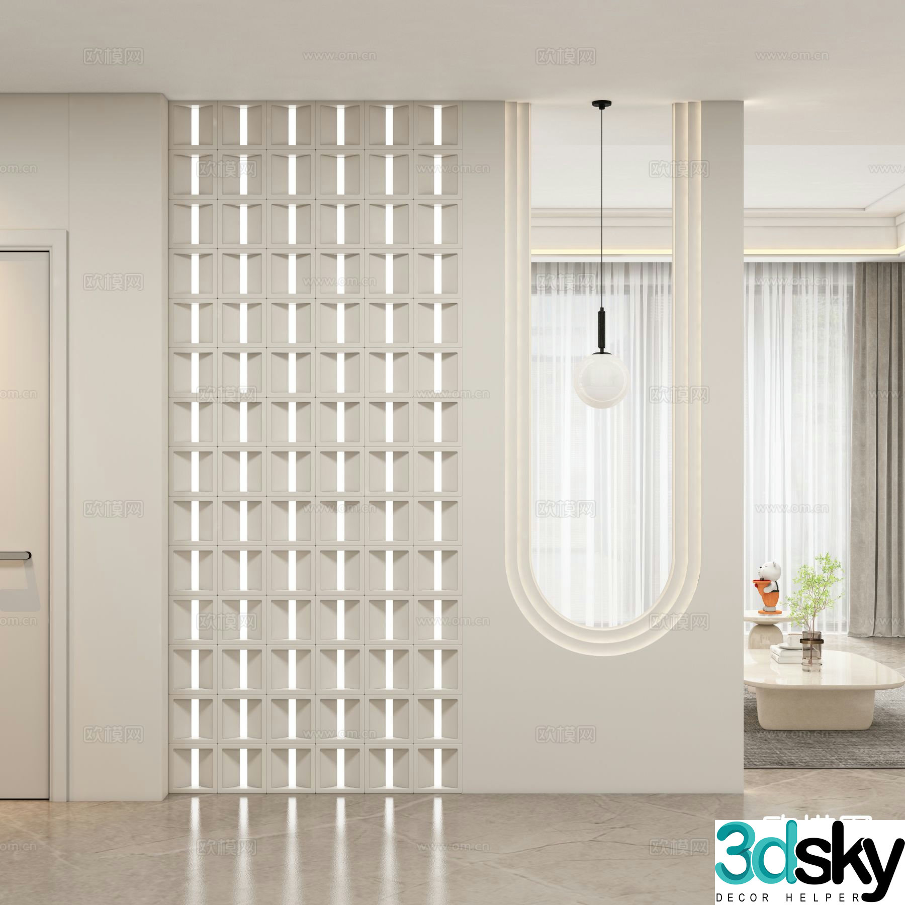Modern entrance hall 3D model