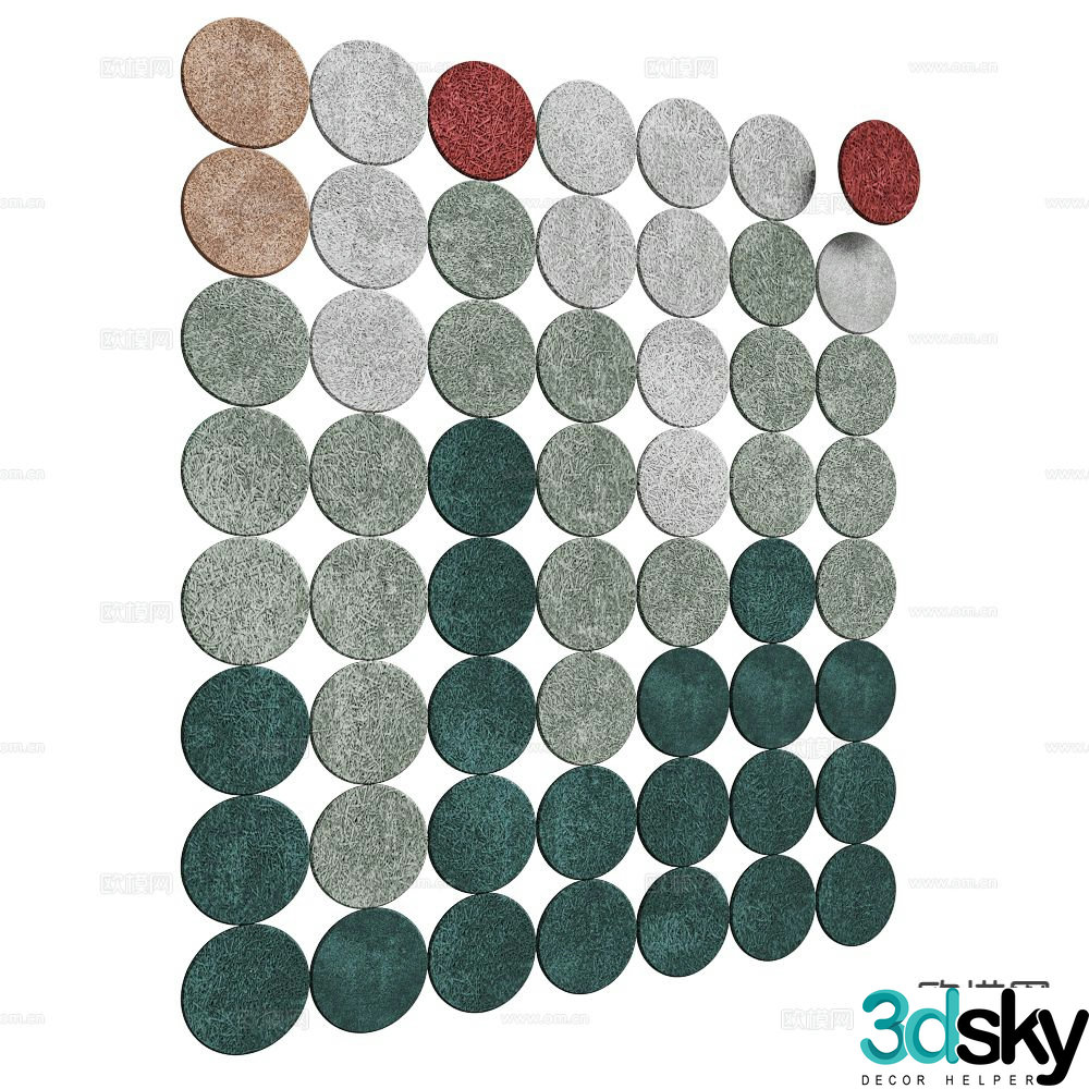 BAUX mosaic wall decoration hanging decoration 3d model