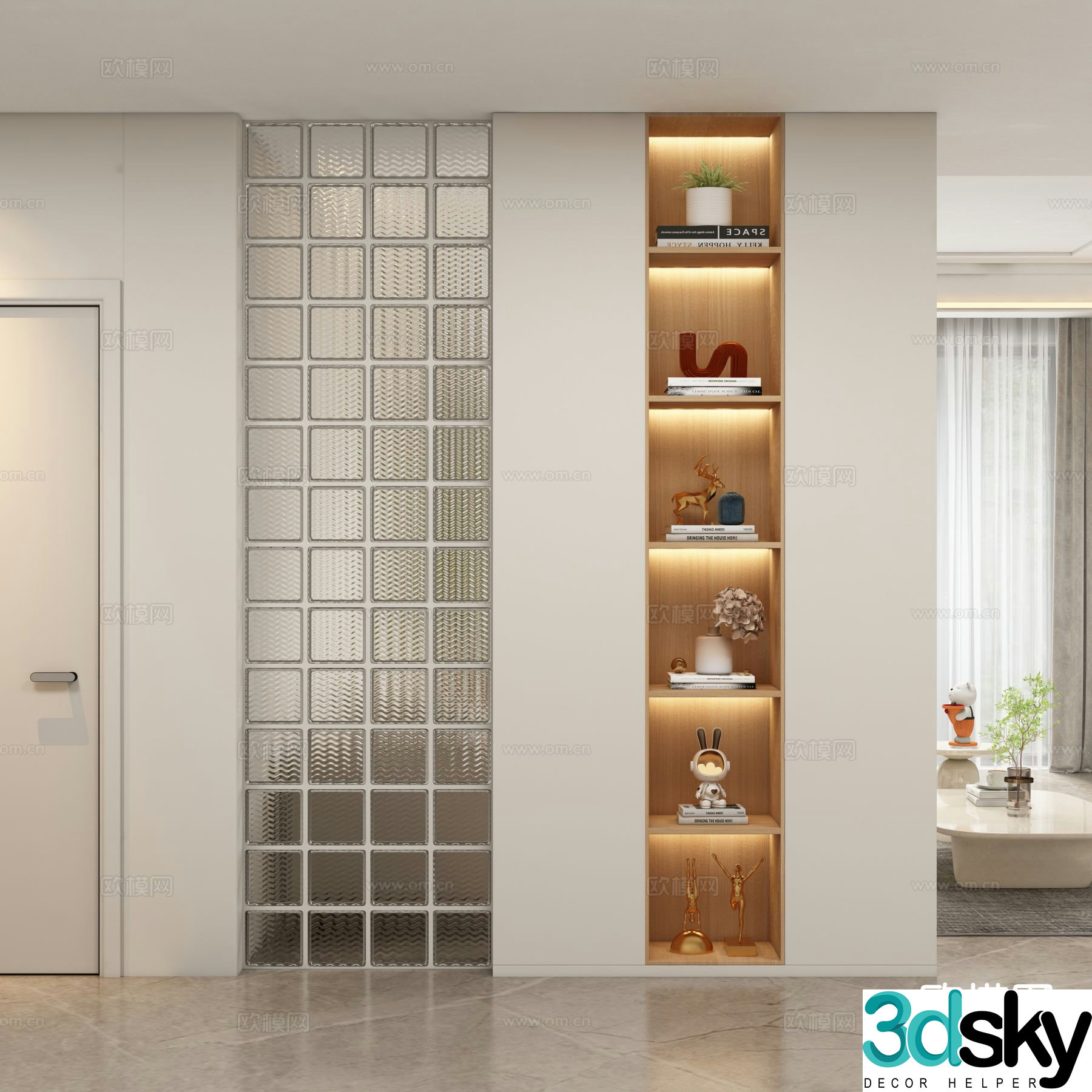 Cream style entrance hall 3D model
