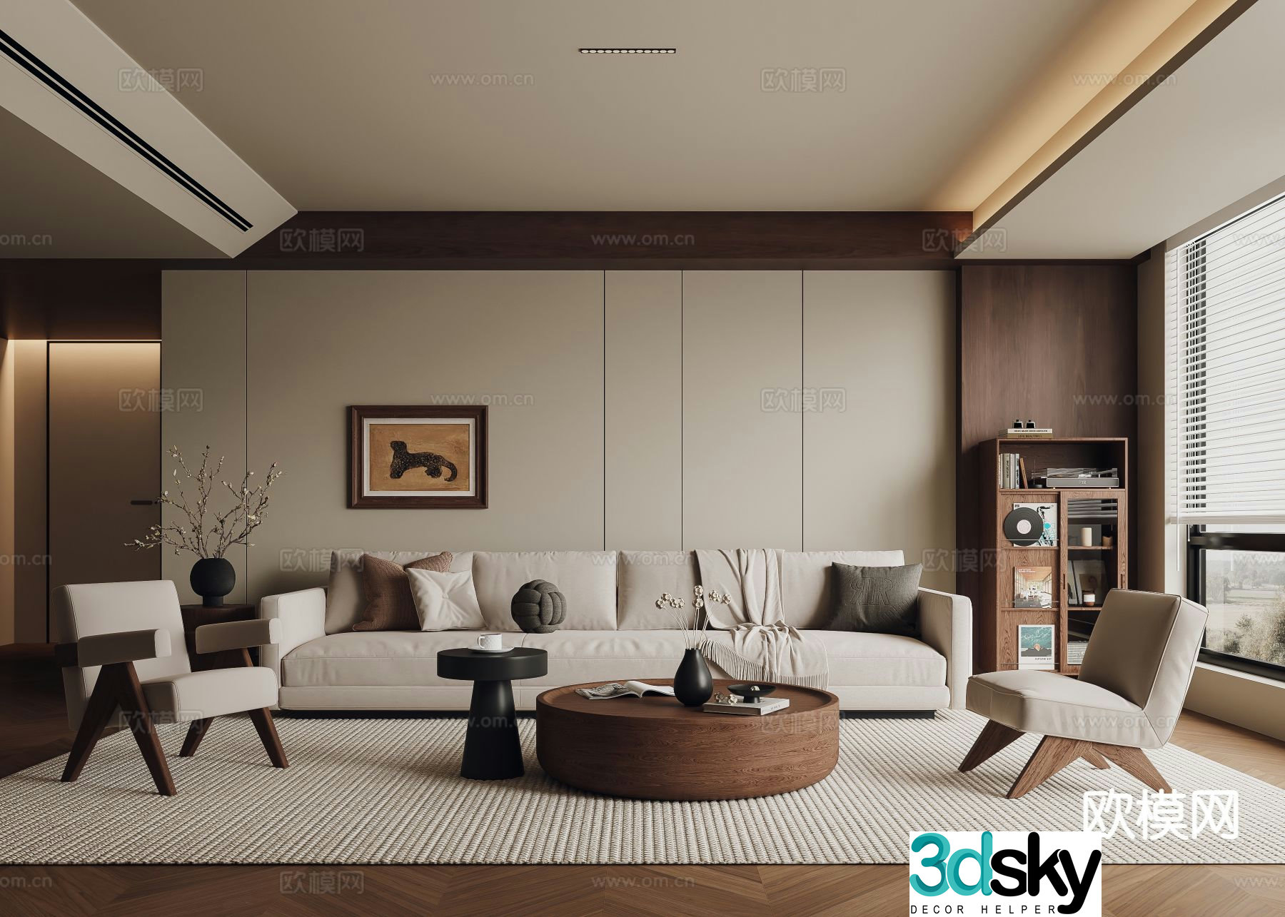 Medieval style living room 3D model