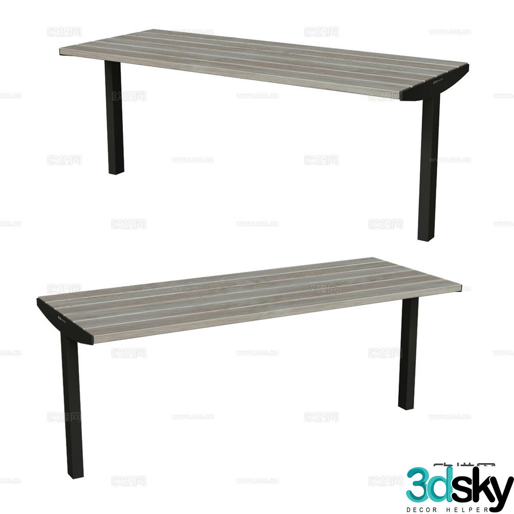 MmcitÃ© communal dining table 3d model