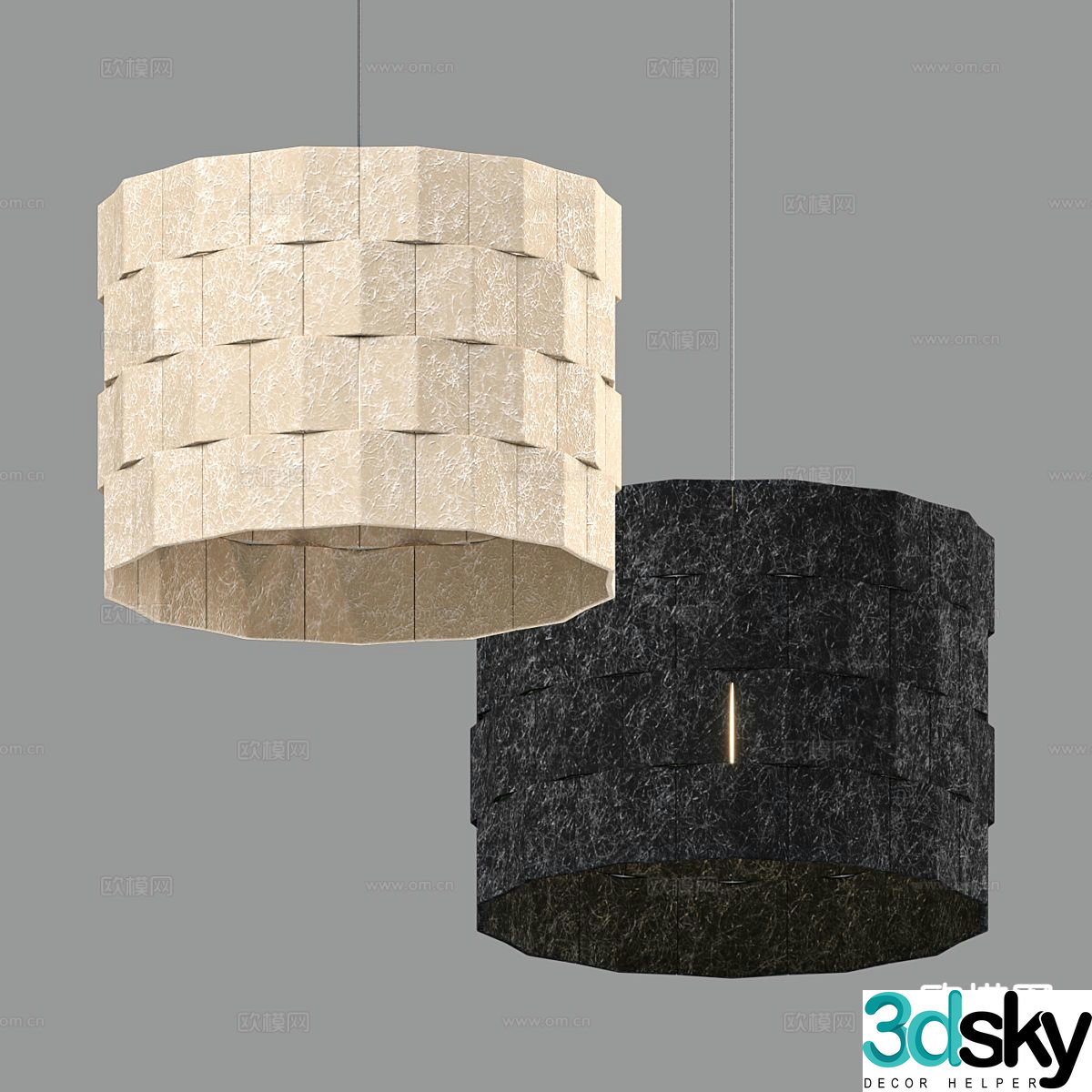 Simple chandelier bedside small chandelier 3d model