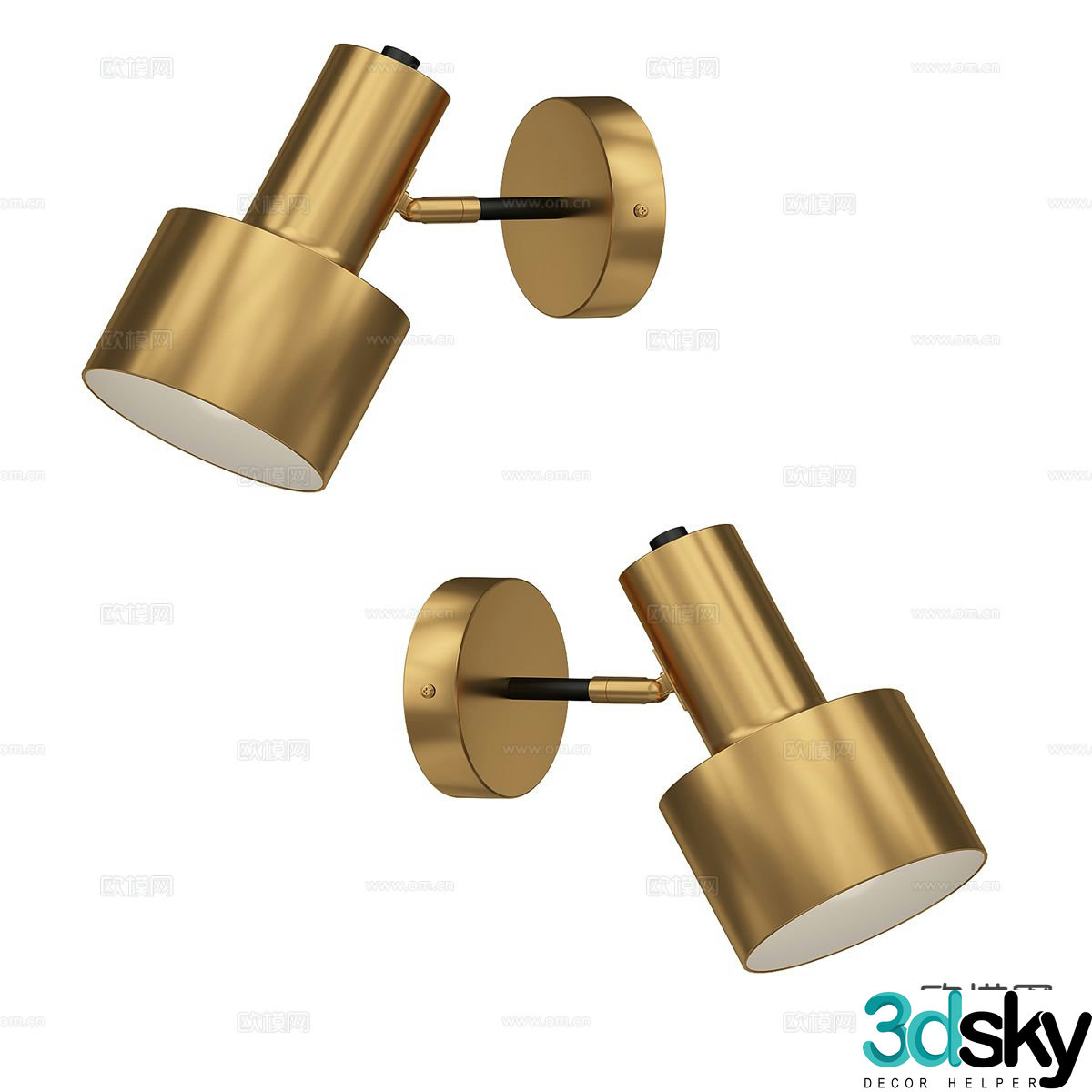 Light luxury wall lamp 3D model