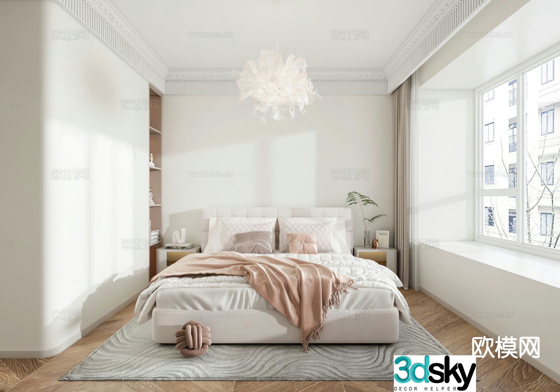 French bedroom master bedroom 3d model