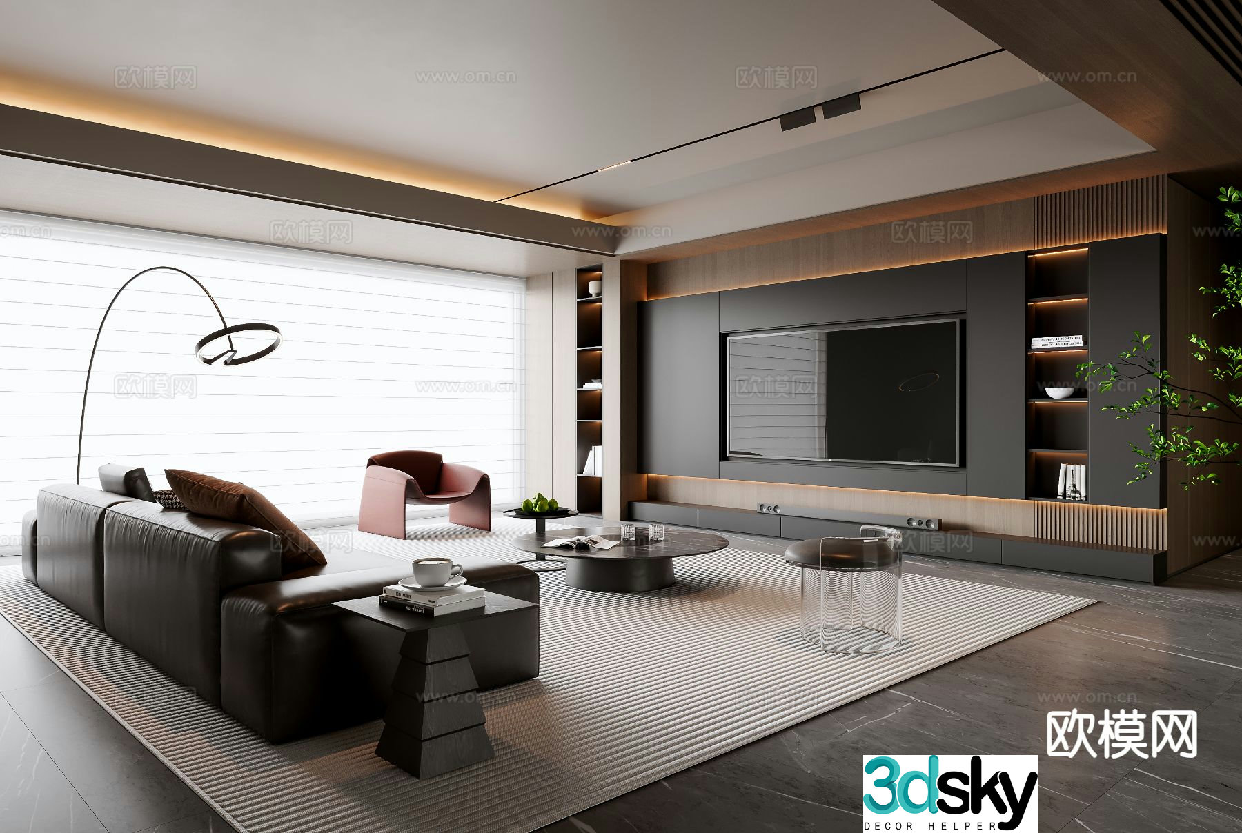 Italian living room 3d model