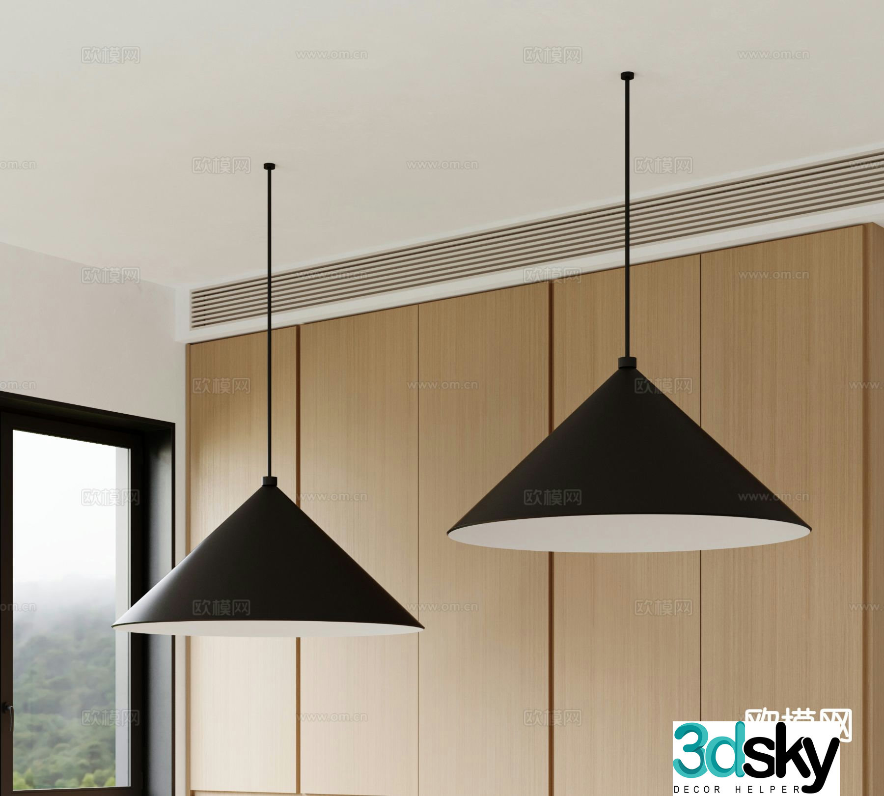 Minimalist chandelier 3d model