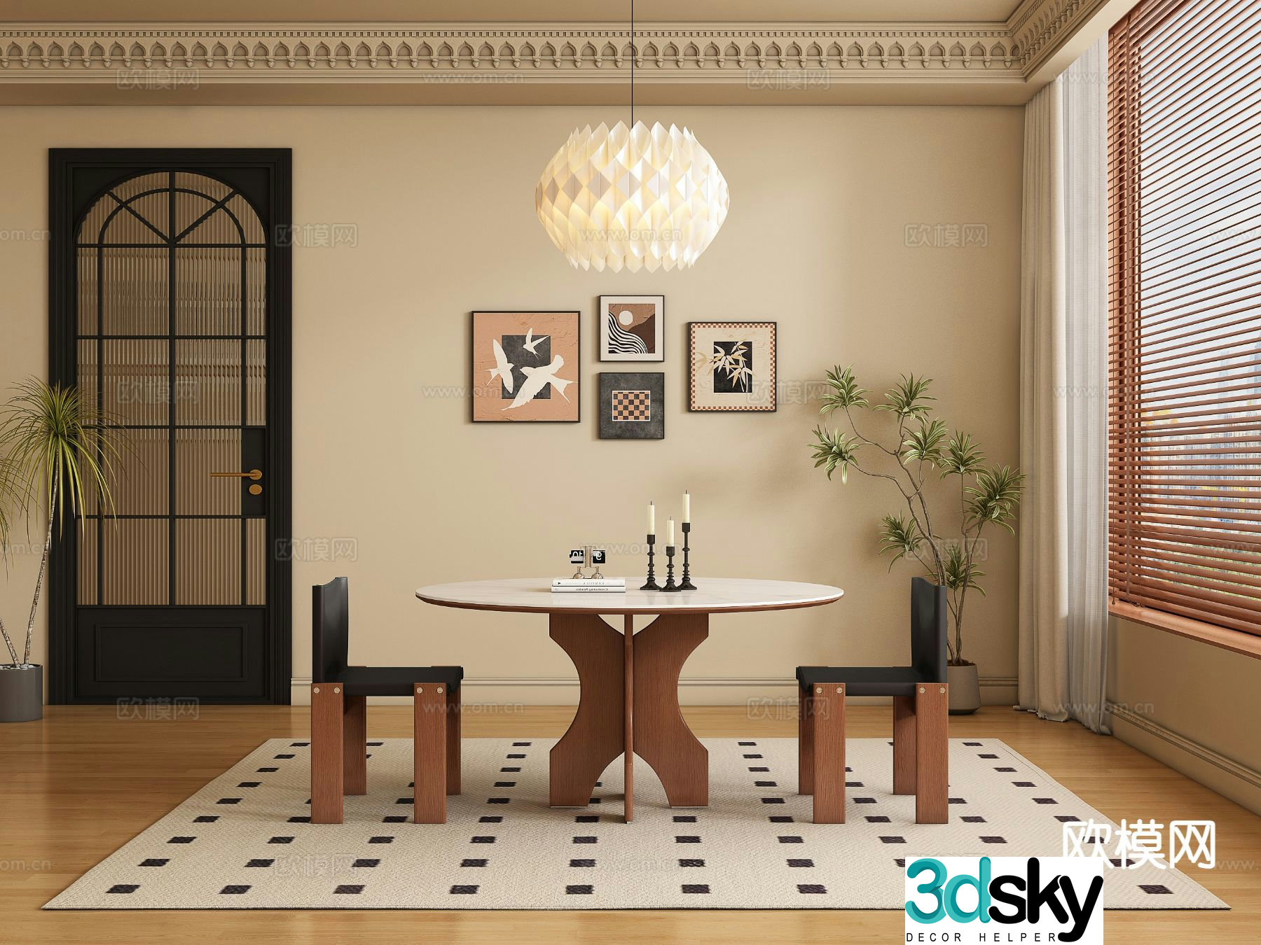 Medieval style restaurant 3d model