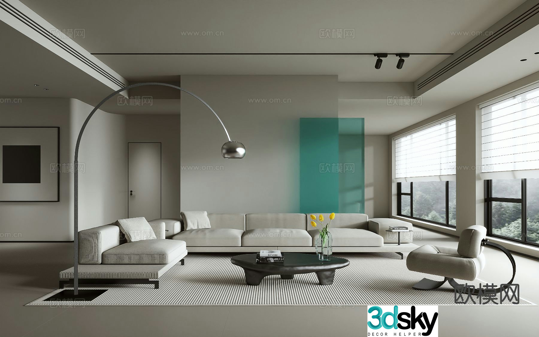 Modern living room 3d model