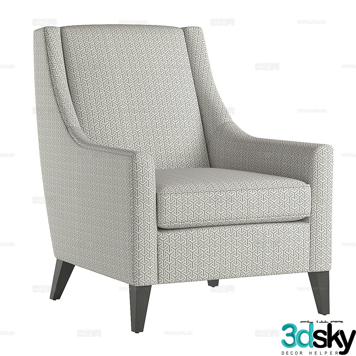 Modern single sofa leisure sofa 3d model