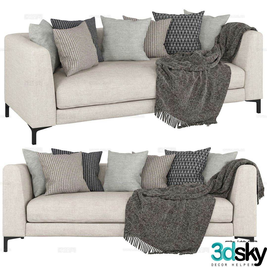 Modern love sofa 3d model