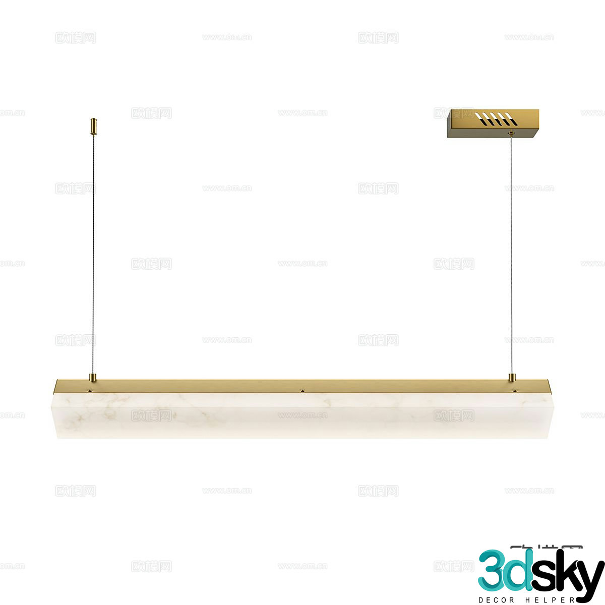 Light luxury chandelier long chandelier 3d model
