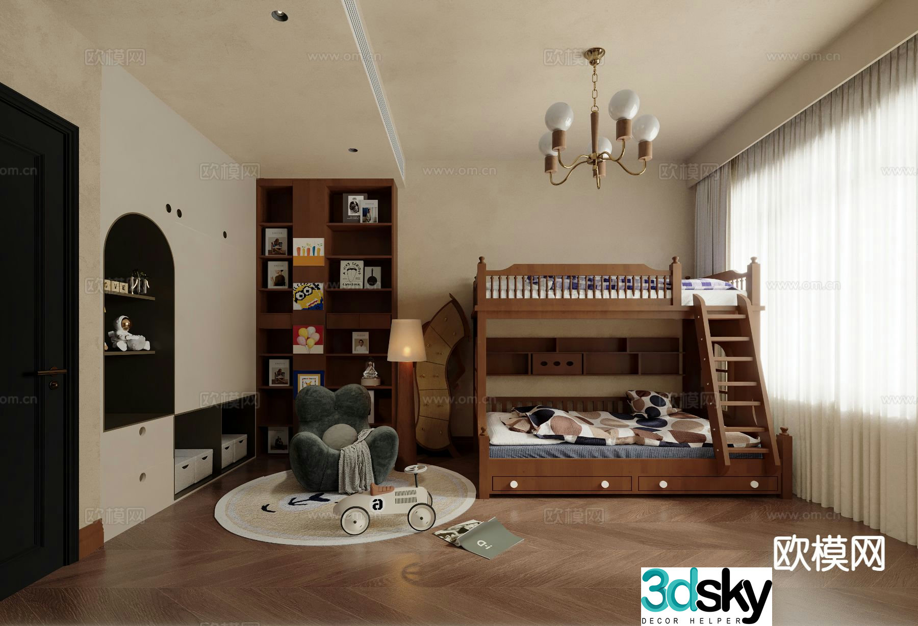Medieval style children’s room 3D model