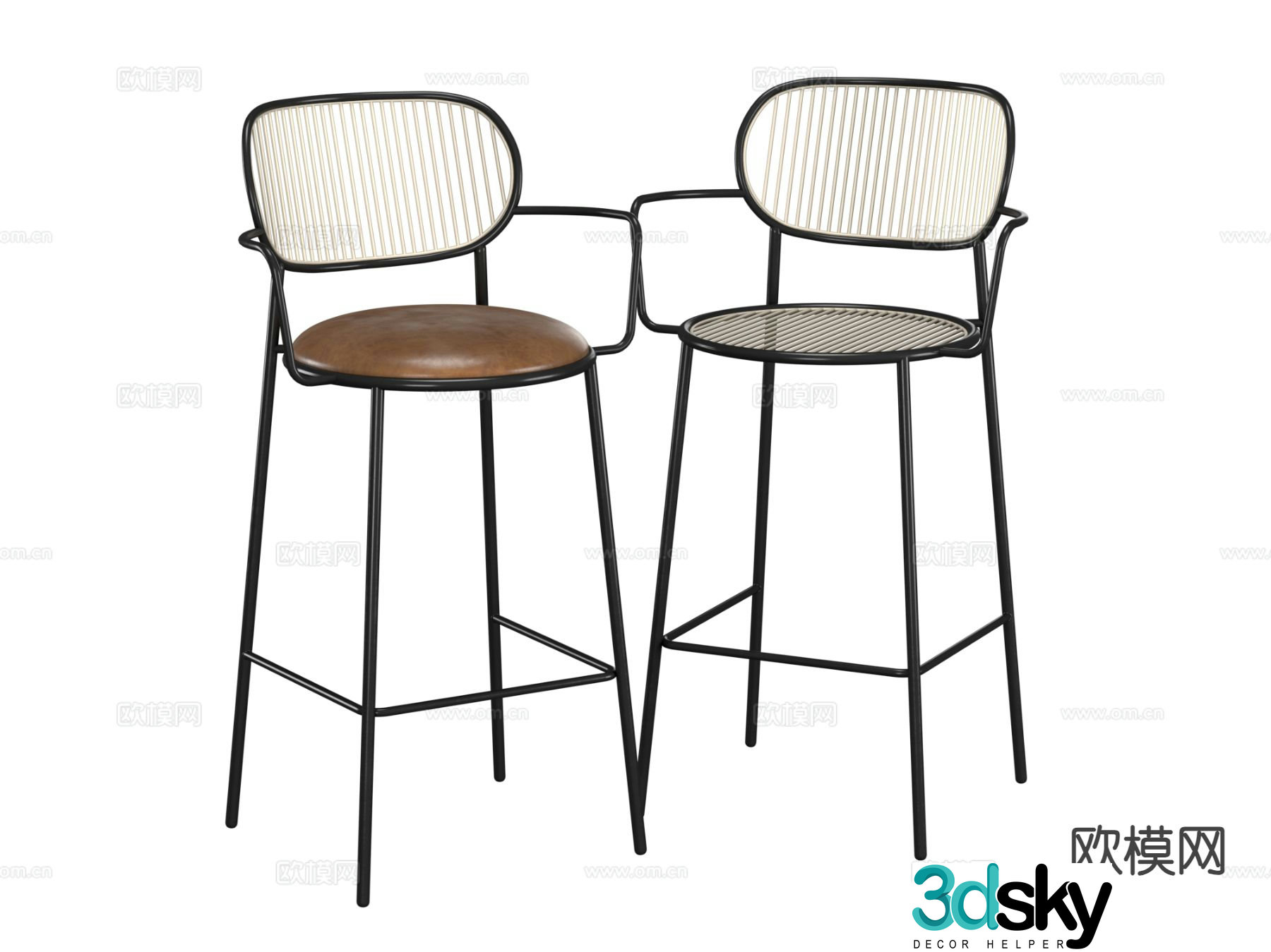Modern bar stool bar stool bar stool 3d model
