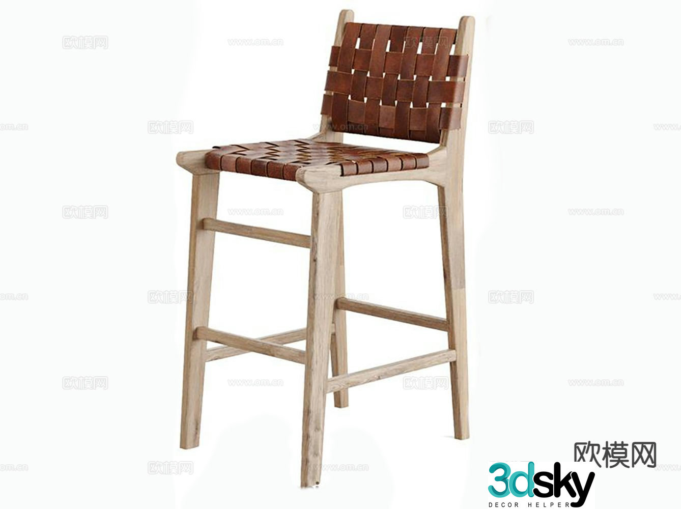 Wabi Sabi bar stool bar stool high stool 3d model