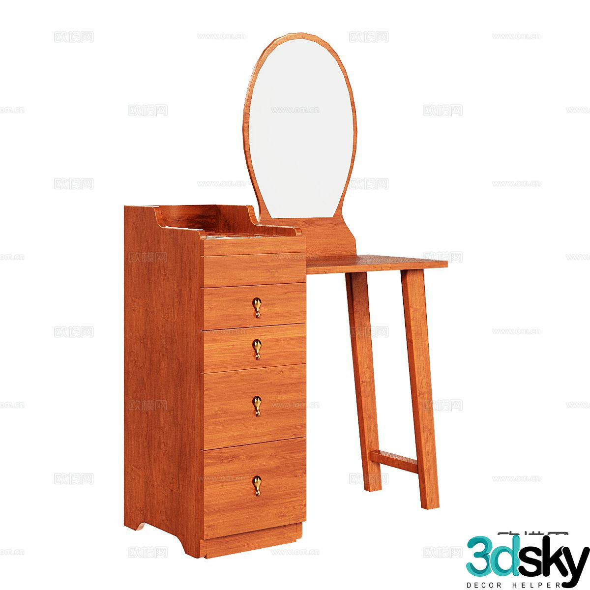 Nordic dressing table dressing table 3d model