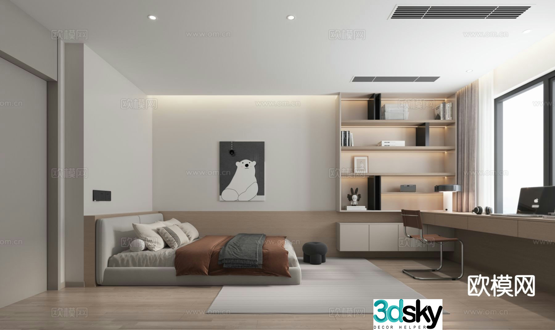 Modern children’s room children’s room 3d model