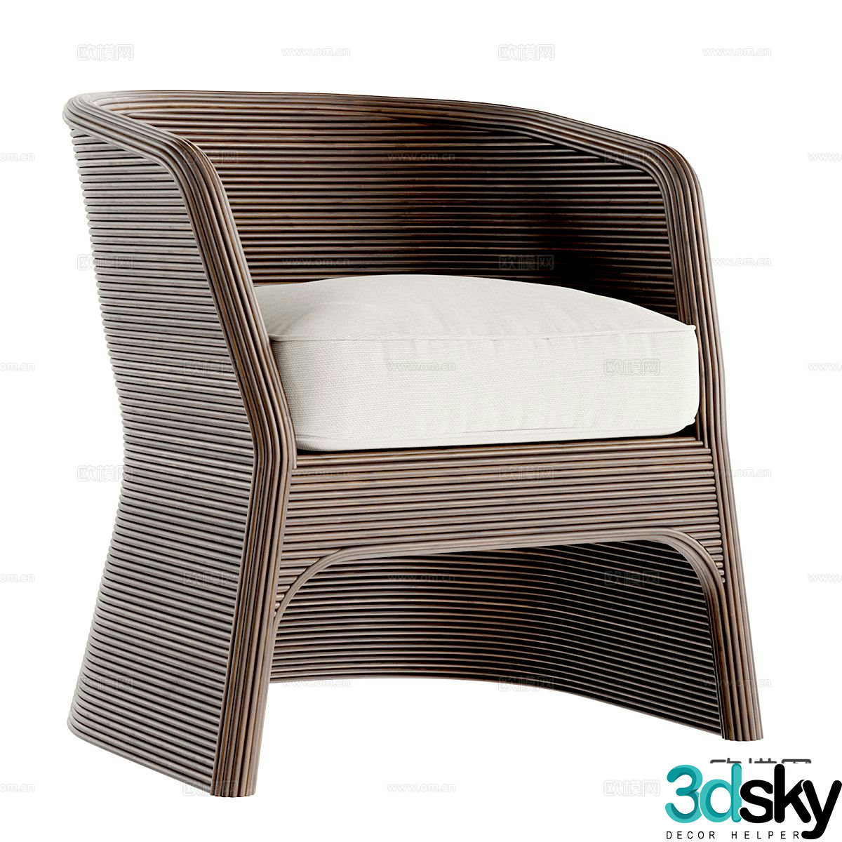 Modern chair leisure chair 3d model
