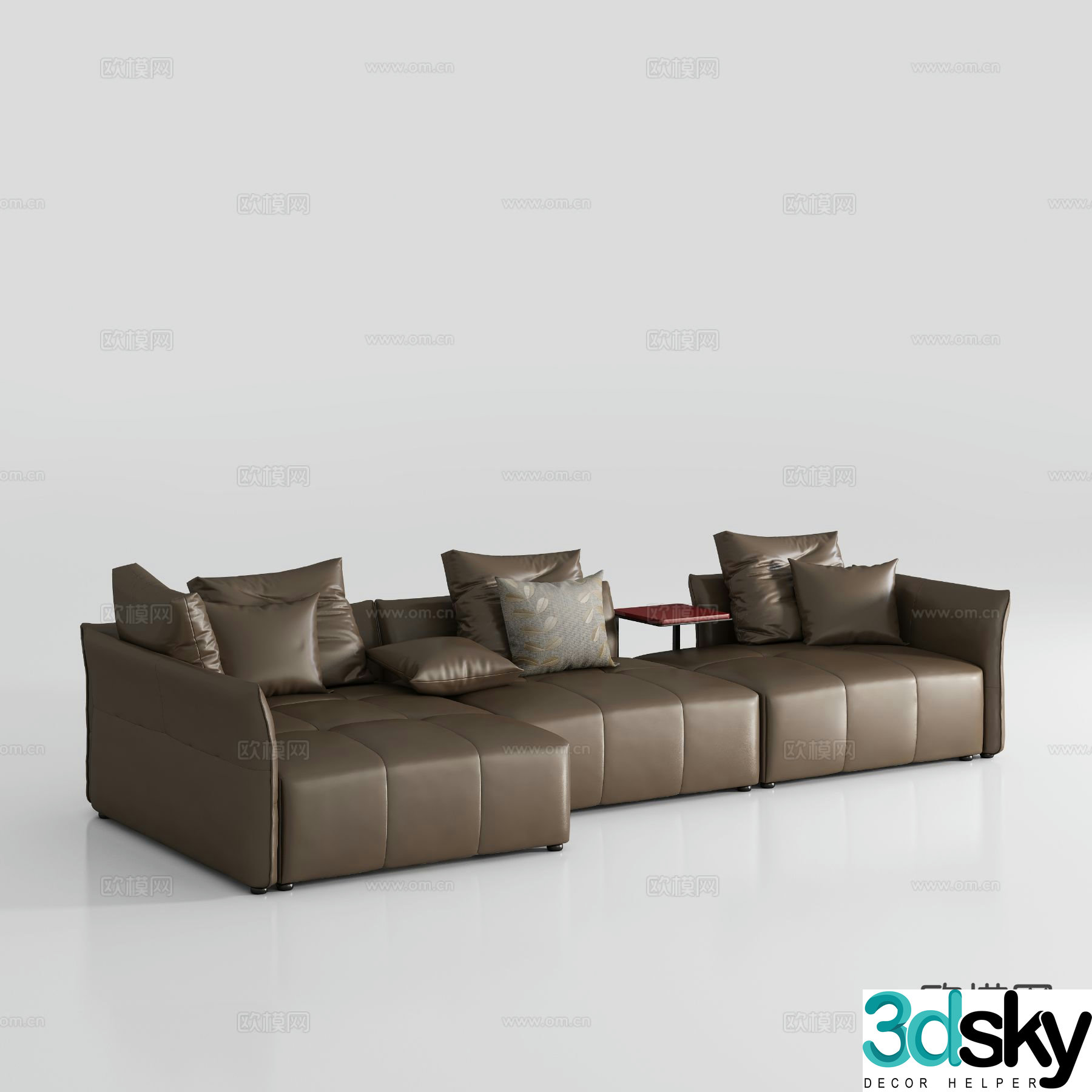 Multi-person sofa corner sofa 3d model