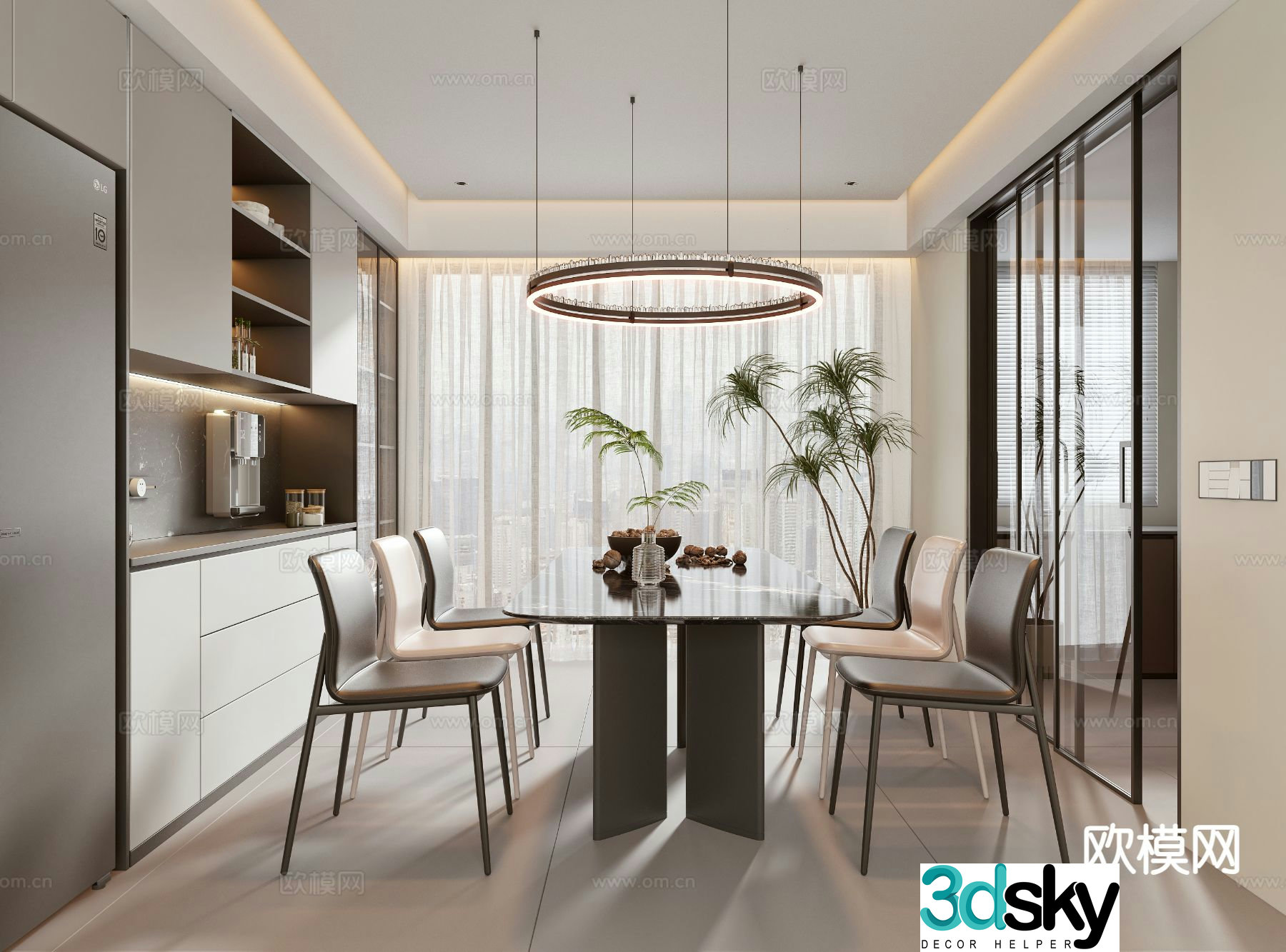Modern restaurant 3d model