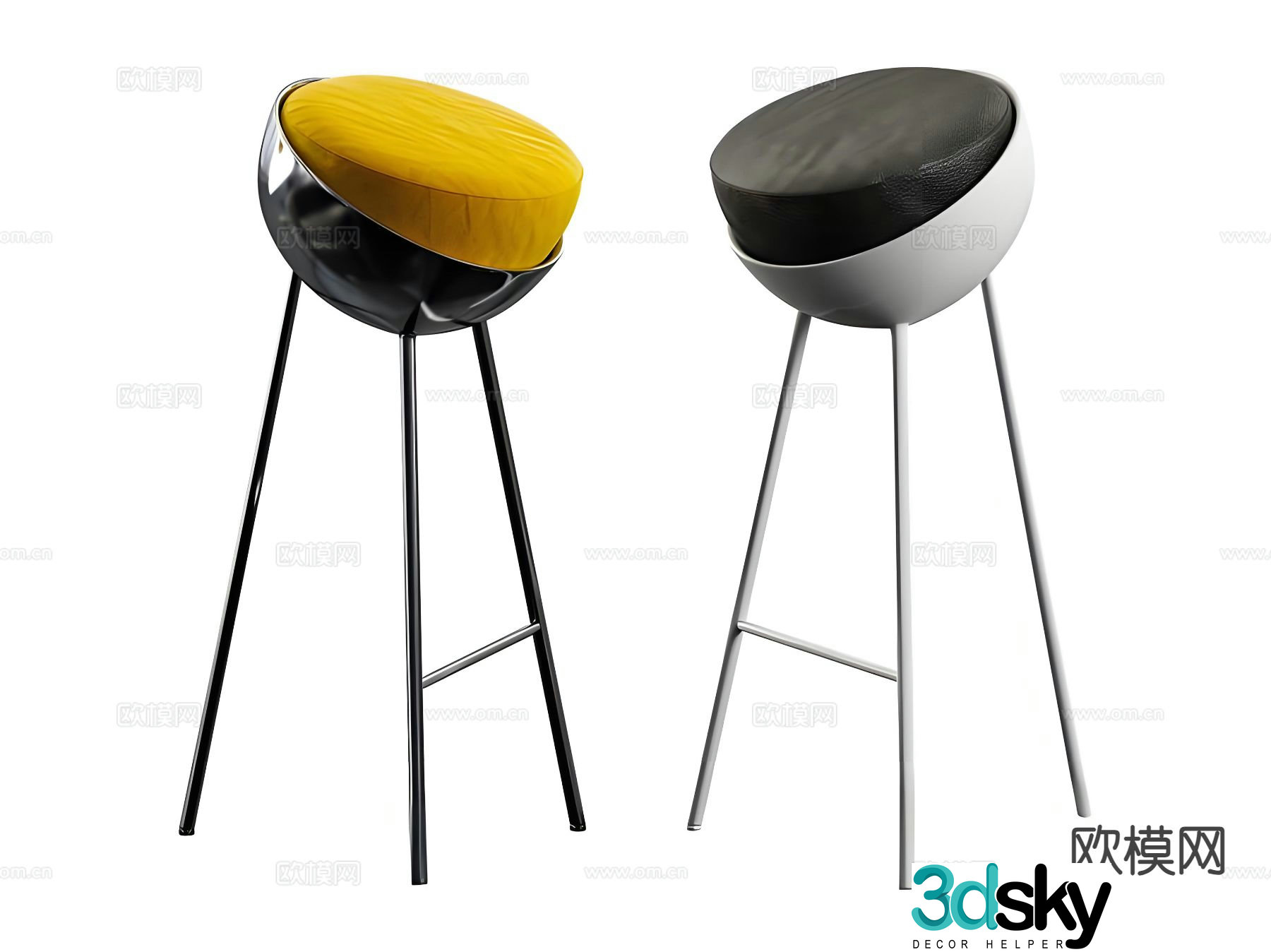 Modern bar stool bar stool bar stool 3d model