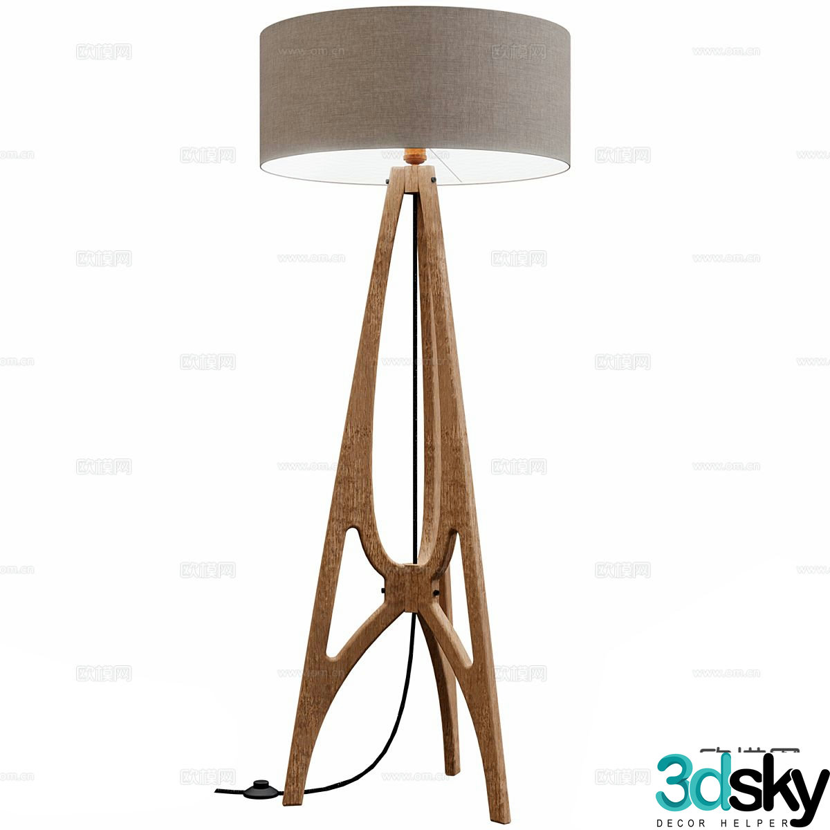 Nordic floor lamp 3d model